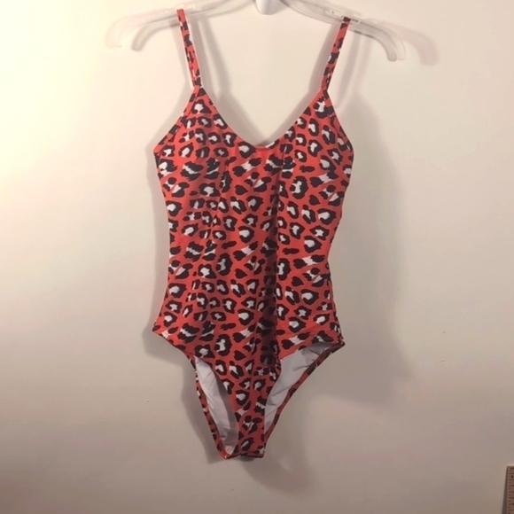 CUPSHE Women's V Neck Leopard Print One Piece Swimsuit Size Medium - Picture 11 of 12